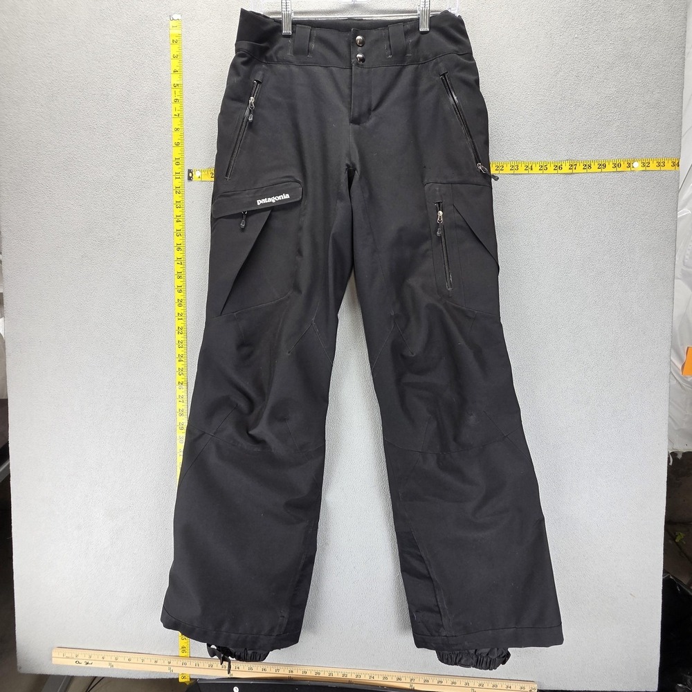 Patagonia Pants Womens S Black Powder Bowl Waterproof Ski Snowboard Snow Vents